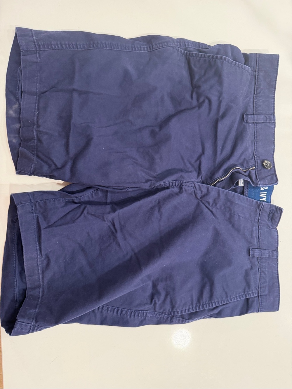 crown & ivy Navy Cotton Chino Shorts